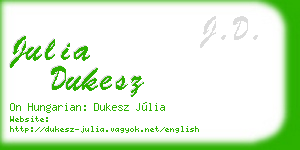 julia dukesz business card